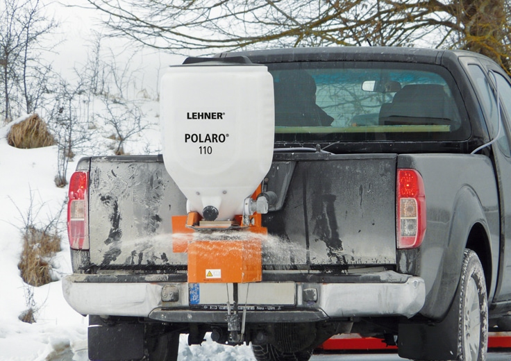 POLARO® 110 on a Nissan Navara fitted with suitable pick-up attachment 